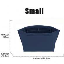 Tote Bag Organizer Insert, Felt Handbag Organizer With Multiple Pockets, Zipper Pouch, Bag In Bag - Navy Blue - View 10