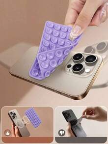 1个硅胶吸盘手机壳支架，手机吸盘，Octobuddy，粘性手机支架，粘性手机托架，兼容智能手机 - 彩色 - 查看 10