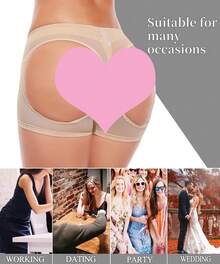 Butt Lifter Body Shaper Bum Lift Pants Buttocks Enhancer Shorts Booty Shapewear - Beis - Ver 5