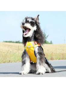 Imbracatura leggera per cani, imbracatura pettorale regolabile e traspirante per animali domestici con tasca con cerniera, super morbida e imbottita, riflettente, facile da pulire, adatta per cani di taglia media e grande - Multicolore - Visualizzare 3