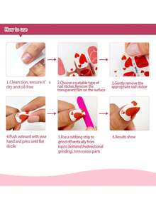 1 Sheet Pink-Toned Peach Full-Cover Nail Stickers - With Gradient Pink, Peach Patterns, Glitter & Gold Accents, Soft Gentle Style, Suitable For Spring Outings, Girlfriends' Afternoon Tea & Sweet Dates, Adhesive & Fitted, Easy To Create Spring Soft Exquisite Nail Looks - Multicolor - View 12