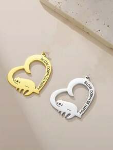 AMAXER 1pc Stainless Steel Sloth & Koala Cute Animal Pendant, Perfect Gift For Jewelry Making, DIY Bracelet, Necklace, Friends, Couples, Students - Animal Series - View 3