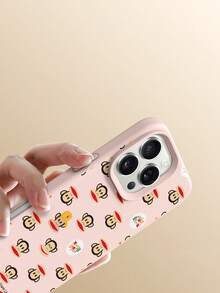 Paul Frank Officially Licensed Liquid Silicone Phone Case, Full Body Shockproof Camera Protection, Monkey Character Pattern, New Design Compatible With IPhone 13/14/15/16/17 Pro Max - Multicolor - View 5