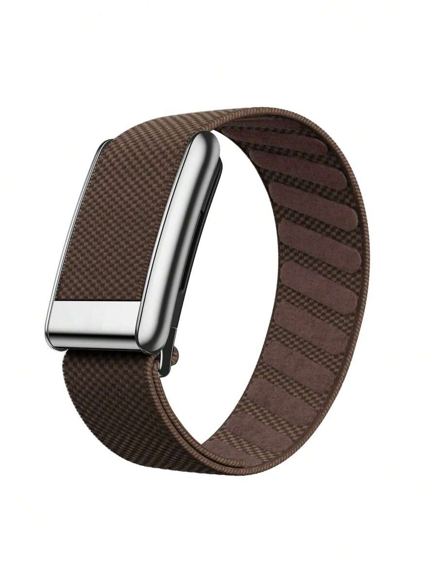 Banda Superknit Luxe 5.0 - Compatible con 5.0/MG - Admite función ECG, material de metal premium para accesorio de dispositivo portátil de salud y acondicionamiento físico - Café integral - Ver 1