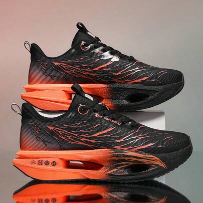 Men's Ultra-Light Shock-Absorbing Professional Racing Running Shoes, Marathon Sports Shoes, Competitive Running Shoes, Student Fitness Training Shoes, Outdoor Sports Shoes