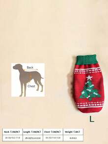 1pc Dog/Cat Knitted Sweater, Thick Autumn/Winter Pet Clothes For Puppy - Green - View 2