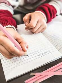 1 Set Light Pink Wedding HB Pencils, Valentine's Day Exclusive HB Graphite Pencils With Eraser - Suitable For School, Art, Office, Drawing, Sketching, Learning - Pink Wooden Pencils Back To School - Multicolor - View 7