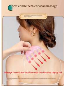 1个树脂按摩梳，手动头部按摩爪，头皮/颈部放松工具，头皮刮痧，头部按摩刷，多功能手持式头部按摩工具，促进头发生长，刮痧按摩工具，面部提拉按摩，眼部按摩放松工具，情人节礼物，母亲节礼物，经络疏通，深层组织按摩放松工具，穴位触发点按摩 - 粉色 - 查看 5