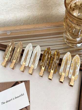 1pc/4pcs/8pcs Colorful Seamless Hairclips Side Bangs Damage-Free Hairpins, Women Graphic Fashion Hair Clips, Suitable For Bangs, Broken Hair On The Forehead, Side Hair, Hair Accessories, Pattern Hair Clips, For Women Home Bathroom Decor, Fall Decor, Back To School, Internet Celebrity Hairpins