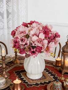 1/80 pezzi Margherita di seta artificiale da 30 cm, fiori artificiali, fiori finti, ramo per profumo fai-da-te, adatti per matrimoni, feste, casa, soggiorno, cucina, giardino, hotel, ufficio, ghirlande fai-da-te, regali, centrotavola, decorazioni per compleanni, decorazioni interne/esterne, fiori di plastica finti in blocco per vasi, decorazioni in stile fattoria, matrimoni bohémien - rosa rosa - Visualizzare 6