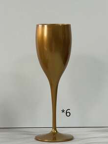 1/2/4/6/8/12/24pcs Reusable Plastic Champagne Flutes, Suitable For Champagne, Wine, Cocktails, Juice And Various Mixed Drinks. Ideal For Parties, Dining, Corporate Events, Birthday Parties, Weddings, Picnics - Gold - View 12