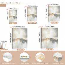 2 piezas/Set Póster abstracto blanco moderno, Impresión artística, Póster minimalista moderno, Decoración de pared abstracta neutra, Diseño de lienzo gris y blanco elegante, Adecuado para decoración del hogar, decoración de habitación, decoración de dormitorio, decoración de sala de estar, decoración de baño, decoración de pared, Opción de arte de pared con marco. - Multicolor - Ver 10