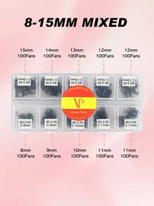 1000pcs C-Curl 3D/4D/5D/6D/8D/10D Pre-Made Russian Volume Lash Extension Kit, Full Size - C - View 6