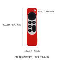 Replacement Silicone Case Cover For Apple TV 4K - 3rd Gen Remote, New 4K 2021-2024 Series 6th Gen/6th Generation Control, Easy To Find With Lanyard