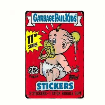 1 st, Retro plåtskylt med soptunna, Restaurangdekoration, Bardekoration, Cafédekoration, Garagedekoration, Väggdekoration, Heminredning