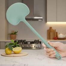 1pc Silicone Mushroom Shaped Long Handle Spatula, Non-Stick Pan Scraper, Heat Resistant Cooking Spatula, Silicone Cooking Utensil, Stir Fry All-In-One, Easy To Clean, Practical Kitchen Tool, Cooking Essential - Multicolor - View 2