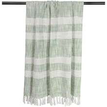DII Manta Tejida de 100% algodón para Uso en Interiores y Exteriores, Camping, barbacoas, Playas, Manta Diaria, 50 x 60 Pulgadas, Rayas Tejidas(Granja Menta) - 50*60 - Ver 4