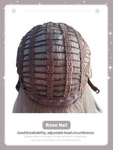 1顶黑色合成耐热直发假发，纤维材质，适合日常佩戴，自然逼真。 - 銀色 - 查看 10