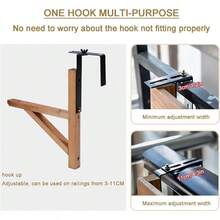 MesColgante De BalcóN Plegable By Railing Tabutdoor Folding Hanging Table Deck Tables for Outside Patio By Folding By Bar Table for Railings Adjustable  Outdoor Desk A-L60*W20 - AL60W20CM - Ver 6