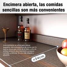 Gabinetes De Cocina 100x34x182 Cm Con Cajones Y Anaqueles - Gris Claro - Ver 5