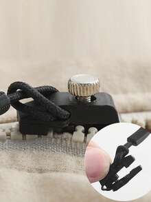 Universal Zipper Repair Kit Quick Fix Sliders - Easy To Install Seamless Replacement Zipper Pullers For Jackets, Luggage, Backpacks, Boots - Durable Black Zipper Puller - Multicolor - View 2