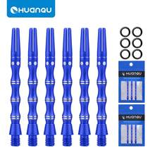 HUANQU 6支/套铝制飞镖杆，2BA标准螺纹替换装，46mm（3种颜色可选），彩色设计，耐用且精准的飞镖杆，通用飞镖配件，飞镖爱好者的完美礼物，适合圣诞节、复活节、生日、派对等场合。