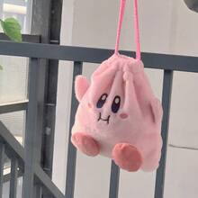 1pcs  Pink Girl's Heart Star Card Bundle Pocket, Cute And Furry Clutch, Multifunctional Portable Storage Of Mobile Phone Data Cable And Lipstick, Casual Crossbody Bag For Girls, Creative Gifts - 粉紅色 - 查看 9