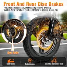 Electric Bike For Adults Teens, Folding Ebike,Commuter City Foldable E Bike With 560W Motor And 48V 10.4Ah Battery, 15-24MPH Speed Pedals Assist, Dual Disc Brakes,14" Compact Electric Bicycle With Basket - T5-15MPH Foldable Electric Bike - 查看 7
