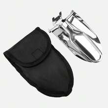 Mxtech Pala Plegable Peque?a, Pala de Emergencia, Acero Inoxidable Multipropósito para Todo Terreno, Camping, Jardinería - negro - Ver 8