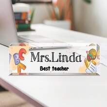Customized Teacher Pencil Sign41styles, Teacher Gifts, Teacher Appreciation Gift, Teacher Desk Name Plate, Personalized Gift For Teacher, Teacher Name Sign,[Custom Acrylic Desk Nameplate] High Gloss Custom Acrylic Desk Nameplate - Multicolor - View 44