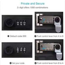 三位密码锁钥匙收纳柜，包含 20 个固定支架和钥匙标签，适用于家庭或办公室的壁挂式安全解决方案 - 彩色 - 查看 6