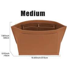 Túi tote có ngăn đựng đồ, túi xách bằng nỉ nhiều ngăn, khóa kéo, ngăn đựng cốc, vật dụng cần thiết cho mùa tựu trường. - màu nâu - Xem 8