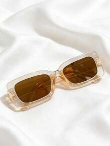 3pcs Fashionable Versatile Street Style Photography Minimal Makeup Small Square Combination Eyeglasses - Multicolor - View 4