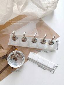 亚克力极光彩虹色矩形钻石形状美甲展示架，树脂水晶珠水钻复古韩国花朵激光 DIY 家居和户外女士母亲姐妹妻子女友婚礼美甲沙龙美容情人节使用