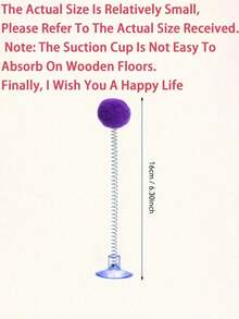 Đồ chơi tương tác cho mèo với bóng nảy tự động và cơ chế lò xo - Không cần pin, lò xo kim loại cường độ cao và vải nhung mềm mại, nhiều màu sắc (Tím/Xanh lá cây/Hồng) - Thích hợp cho mèo con và mèo trưởng thành, trò chơi săn mồi trong nhà. (Màu sắc được giao ngẫu nhiên) - Nhiều màu - Xem 5