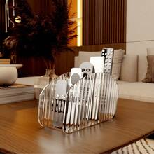 New Acrylic Desktop Storage Box, Suitable For Coffee Tables And Living Rooms, Can Store Cosmetics, Makeup Brushes, Tissues, Etc. High-End Luxury, Multi-Functional Remote Control And Miscellaneous Shelf. - Multicolor - View 10