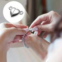 [Khóa từ] 5/10/15/20 cặp khóa từ hình trái tim nhiều màu sắc dùng để làm trang sức, kết nối với nhau để làm vòng tay, dây chuyền, phụ kiện trang sức. - Nhiều màu - Xem 2