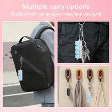 1pc Finger Spinner Keychain - Silent Keyboard Finger Toy, Suitable For Office And Library, Adjustable Click Sound, Quietly Relieve Stress And Improve Focus - Multicolor - View 4