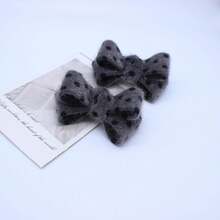 Removable Bow Shoe Clips, Rhinestone Fluffy Polka Dot Shoe Buckle Accessories, Versatile Bow Shoe Clips - Multicolor - View 17