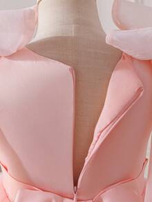 Đầm dự tiệc cưới cho bé gái thanh lịch, không tay, kiểu công chúa bồng bềnh với nơ lớn, phù hợp cho tiệc tốt nghiệp, lễ sinh nhật, đầm bé gái. - Hồng - Xem 7