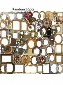 复古相框贴纸 笔记本电脑手册 手机壳装饰贴纸 PET材质装饰纸贴纸 - 彩色 - 查看 12