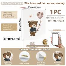 1pc Canvas Wall Art Retro Forest Theme Nursery Wall Art_Bohemian Style Nursery Decor Nursery Supplies Framed Nursery Wall Art Perfectly Suited For Children's Room Decor, Playroom Decor Children's Room Decor Nursery Decor, Playroom Decor, Preschool Decor, Girls' Bedroom Girls' Room Decor Children's Room Decor Boys' Bedroom Boys' Room Decor Girls' Bedroom Decor