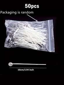 50/100/115 支装无烟长燃预涂蜡蜡烛芯 - 适用于 DIY 蜡烛制作和派对装饰，多种长度可选，适合斋月、情人节、新年等各种场合，高品质耐用，燃烧均匀，可用于活动照明、装饰照明、持久燃烧、蜡烛制作、蜡烛制作材料、框式墙饰 - 白色 - 查看 12