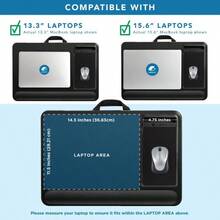 R-LapGear ome Office Pro - computadora de azo con reamuñecas alforilla para mouse y soporte para teléfono color carbón negro se adapta a portáti de asta 15.6 pulgadas estilo n.º 91598 - Negrocarbn - Ver 4