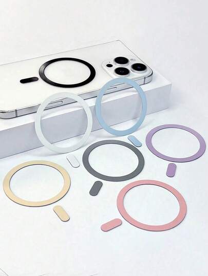 4 Strong Magnetic Rings - Suitable For MagSticker Rings - Magnetic Rings Compatible With MagMagnetic Wireless Charger Shell Compatible With Apple 17 16 15 14 Pro Max Galaxy Android Accessories Compatible With IPhone, Android Phone, Gift For Birthday, Family, Friends Gifts Birthday Phone Holder Phone Stand Phone Accessories Strong Load-Bearing