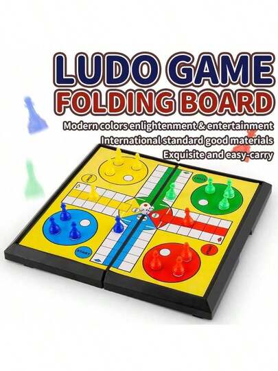 LUDO Classic Dice Game, Suitable For 2-4 Players, Interactive Board Game, Ideal For Family Christmas, Halloween Game Nights
