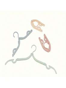 20 Pcs/10 Pcs/5 Pcs/1 Pc Portable Folding Travel Clothes Hanger - Space Saving Clothes Drying Rack, Multi-Color Plastic Design , Perfect For Cruise And Travel Essentials, Clothes Hanger, Clothes Drying Rack - Multicolor - View 9