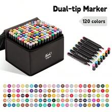 Bộ 24-262 bút dạ hai đầu gốc cồn, 262 bút dạ vẽ hai đầu gốc dầu cỡ lớn, dụng cụ vẽ chuyên nghiệp, văn phòng phẩm thiết yếu cho năm học mới, quà Giáng sinh và năm mới cho học sinh và bạn bè. - Nhiều màu - Xem 17
