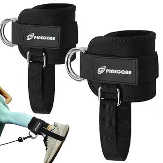 Curele reglabile confortabile pentru glezne pentru aparate cu cablu, curea pentru picioare pentru antrenament de sală, manșetă pentru fesieri, manșete pentru glezne pentru antrenamente pentru fesieri, curele pentru picioare pentru recul, mărime universală (1 bucată, unisex)