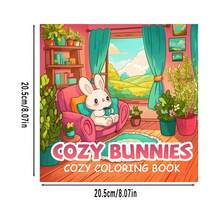 (Upgraded Luxury Edition, Thick Paper, 20.5 * 20.5cm) "Warm Little Rabbit: 22 Relaxation Pages", Suitable For Couples And Families, Suitable For Gatherings, Valentine's Day Birthdays, And Other Holidays. Painting And Study Supplies, 22 Pages, Books, Coloring Books, Study Supplies, School, Christmas, Halloween, Birthdays, Back To School Gifts, Coloring Books,Art Supplies - Single Piece - View 3